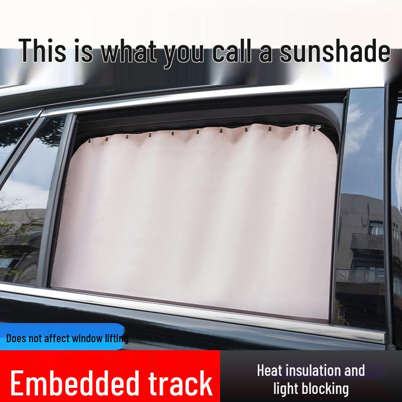 

Magnetic Car Privacy Curtains - Sunshade Protection for Small Car Side Windows Front (1 piece) бежевый