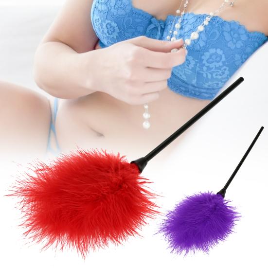 Tickler Feather Fast Adaptation Comfortable Skin-friendly Feather Teaser Whip for Couples