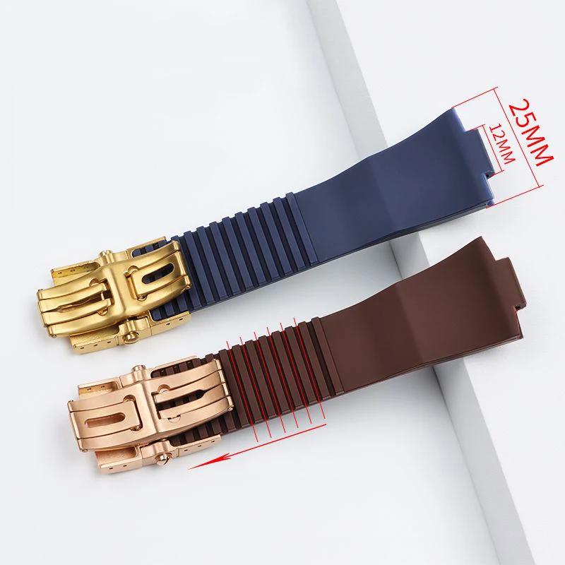 Silicone Watch Strap for Athens Observation Navigation 1183 Men's Women's Waterproof For Ulysse Nardin Rubber Watchbands