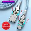 2025 PD 30W Super Charging Cable, Data Cable with Lightweight Zinc Alloy Braiding, 180-degree Bend Rotation, USB A To Type C