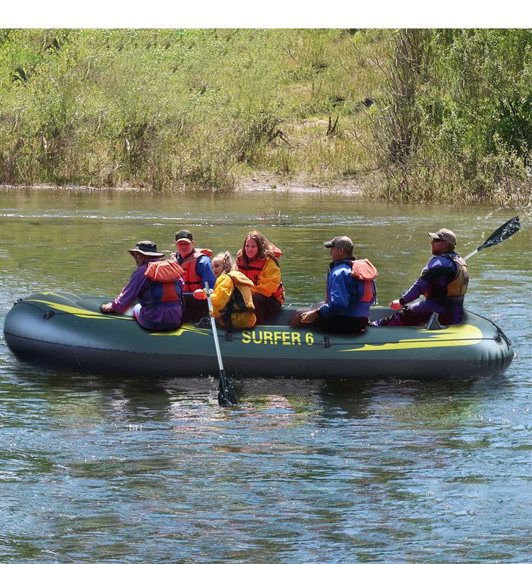 Caiac gonflabil barcă de pescuit - Raft și barcă pneumatică verde militar