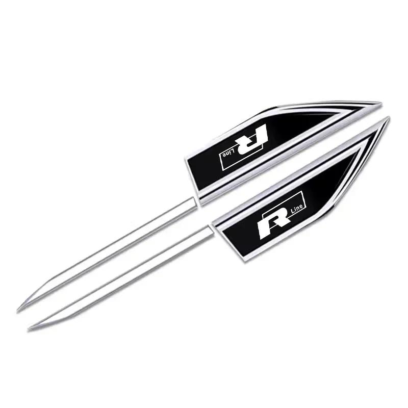 lmn1 ·2Pcs Volkswagen Exclusive Car Fender Metal Emblem Stickers For VW GTI Polo Golf Passat Tiguan Arteon Touareg Taigo Caddy Jetta