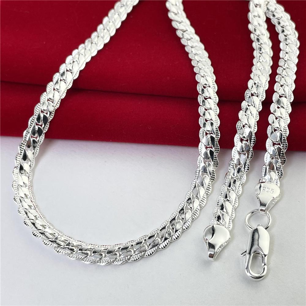 16-24 Inch Lace Chain: Exquisite 5MM European & American Jewelry, 925 Silver Plated