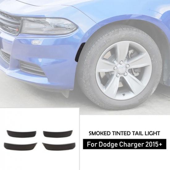 Smoked Wheel Eyebrow Light Cover Trim Bezels For Dodge Charger 2015+ Accessories