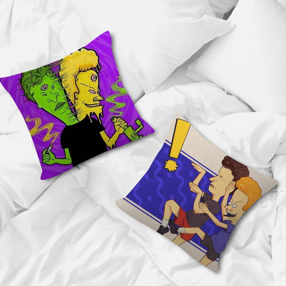 Anime Beavis and Butt-Head  Pillow Cushion Cover Pillowcase Living Room Sofa Home Decor Customized