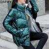 Women's Fashion Casual Fall Winter Solid Color Print Long Sleeve Jackets & Coats Down Coats
