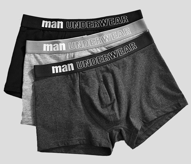 Men's European & American Pure Cotton U-Convex Mid-Waist Boxer Briefs - Comfortable, Loose, Breathable, Plus Size Square Leg Underwear