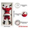90x180cm Christmas Door Decorations Covers Holiday Santa Claus Photo Booth Props Christmas Party Door Decorations Banner Cover