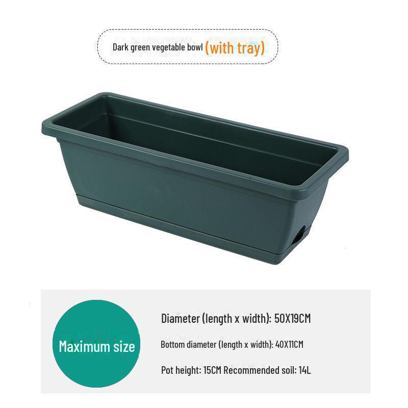 Hollen Extra Large Rectangular Vegetable and Flower Planting Pots for Balcony or Family Use