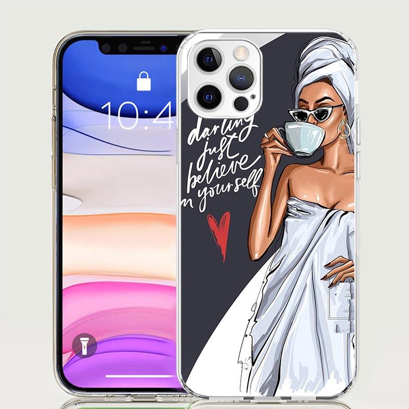 Girl Boss Female Coffee Case Phone Cover for Apple iphone 17 Air 16 15 14 13 Mini 12 11 Pro Max 16E 7 Plus 8 + SE 2020 Trend Fun