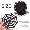 Hollow Out Spider Web Coasters Spooky Table Cup Mats Unique Halloween Place mats  Home Decoration