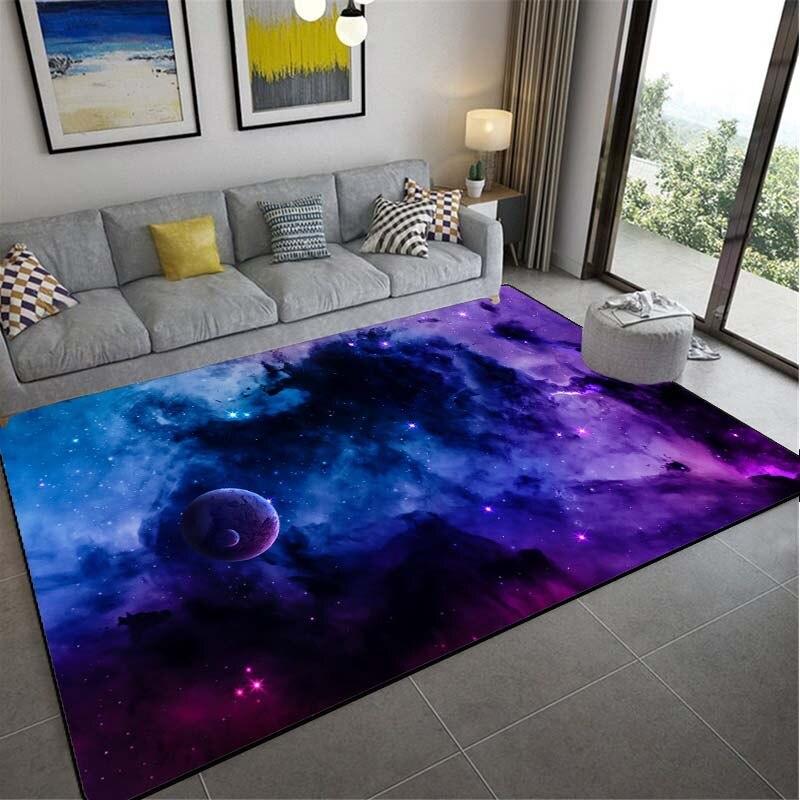 Koberec Space Planet Koberec Starry Sky Koberec v obývacím pokoji Koberec Illusion Koberec Domácí dekorace Ložnice Koberec Dětský koberec Furry Area Koberec