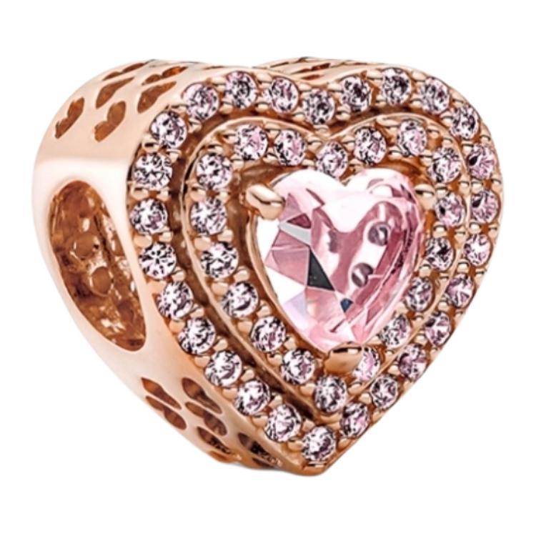 Pandora Rose Gold Heart Encounter Jewelry Accessories Unisex Jewelry 789218 Box