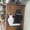 Black Cat Pushing Vase Decor Cat Whisker Collection & Memorial Box Fridge Magnet Home Office Decor Perfect Gift For Cat Lovers