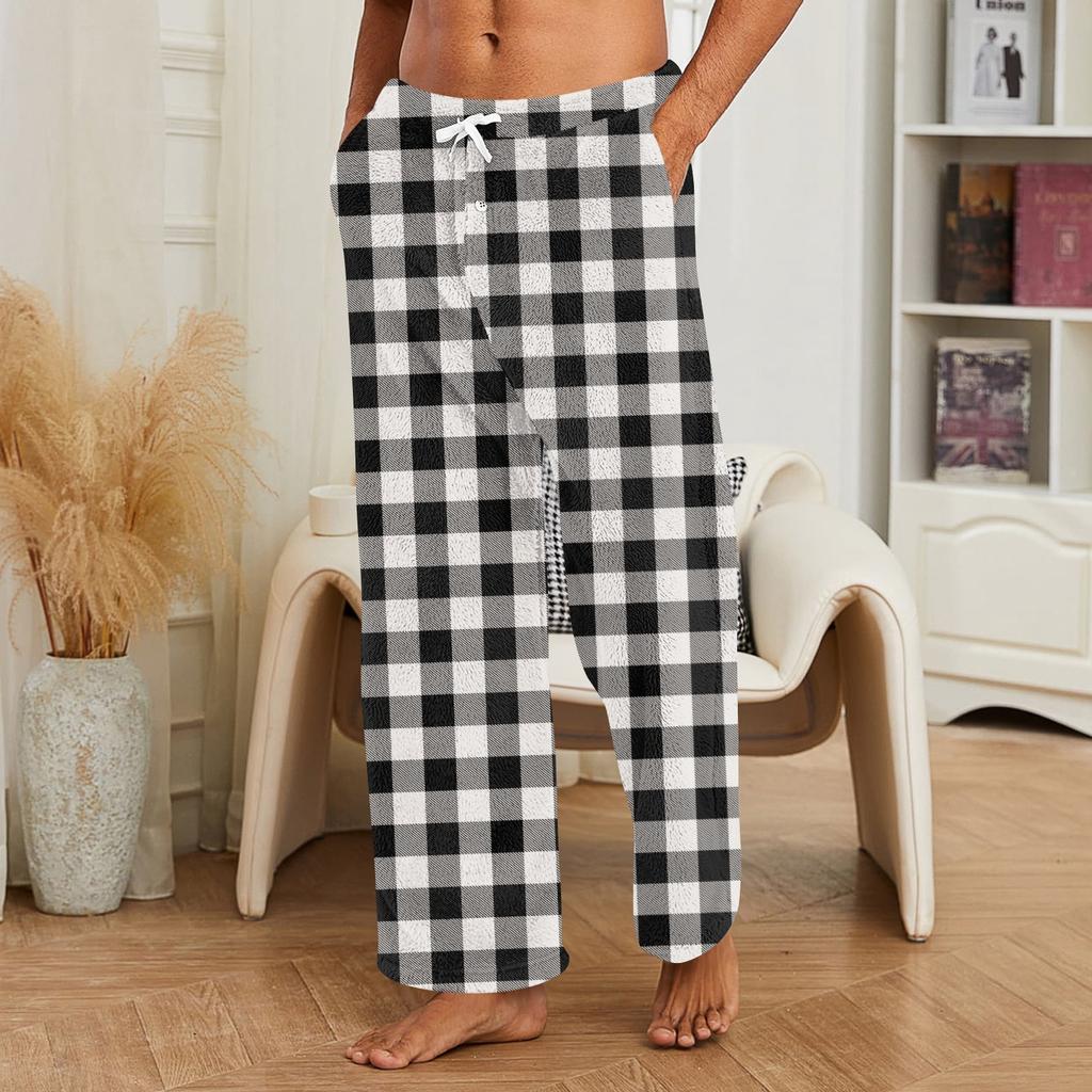 Men's Allover Printed Home Pants Sleeping Pajama Pants Long Pants Pajama Pants