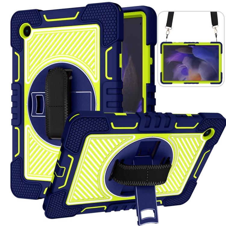 For Samsung Galaxy Tab A8 10.5 2021 360 Degree Rotation Contrast Color Silicone + PC Tablet Case