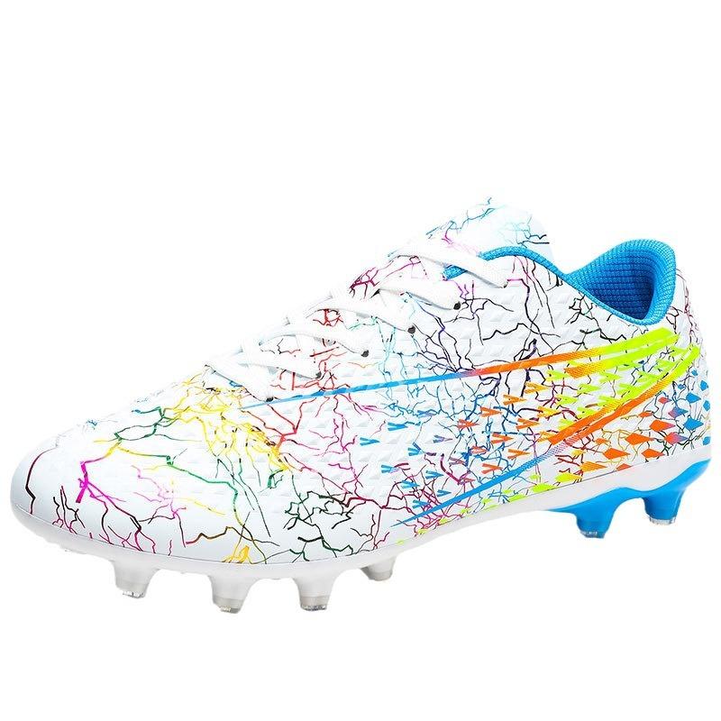 New Professional Football Shoes Men's and Women's AG Spikes Colorful Multi-color Youth Students Grass Game Training Shoes