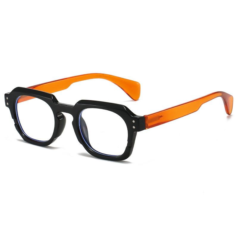 

Очки для чтения Rhaegal Texture Acetate Color Vintage Square Blue Light для женщин и мужчин с пружинным шарниром для всех типов лица +350