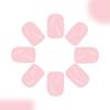 24Pcs Square Press on Nail Glossy Design French Fake Nail Acrylic False Nail,Artificial Nail Glues on Nail for Womens