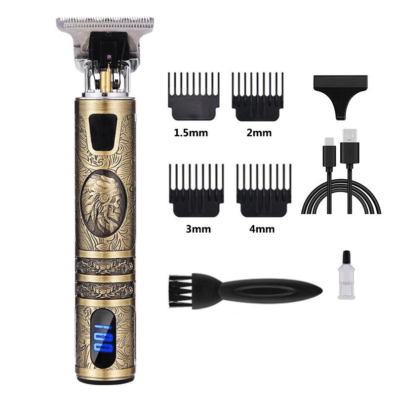 T9 Bald Electric Hair Clipper - Professional Rechargeable Engraving & Oil Head Shaver