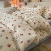 Soft Bedding Set Adults Kids Room Bedclothes Printed Bed Linen Set Home Bedsheet Sets Single/Double/Queen Size Juego De Cama
