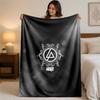Linkin Park Print Flannel Blanket Cozy Lightweight Plush Throw Blanket For Bed Sofa Household Use