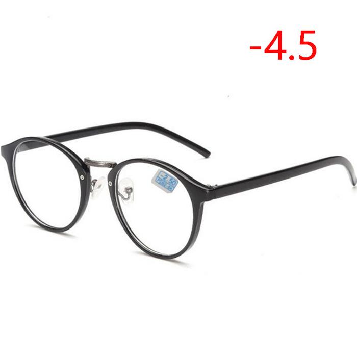 Retro Runde Brille Männer Frauen Ultraleicht Myopie Brillen Myopiebrillen fertig -1 -1,5 -2 -2,5 -3 -3,5 -4 -4,5 -5 -6