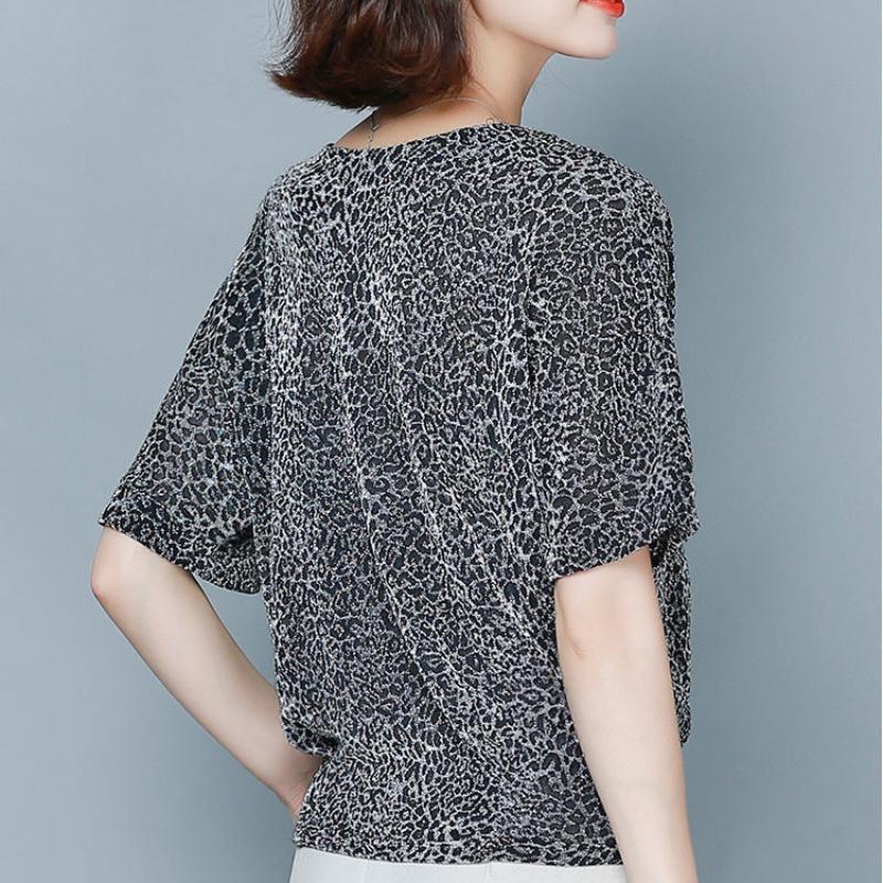 Rot-Schwarz-Glanzblusen für Damen, Leopardenmuster, Übergröße, Damenhemden, Glitzer, Damenhemd, Tops, modisch, elegant, glänzende Paillettenbluse