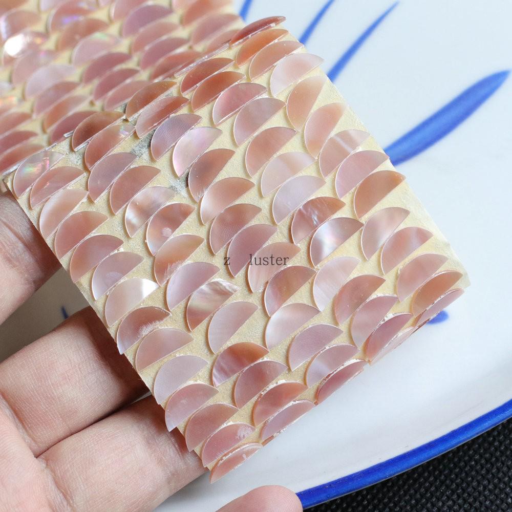 Pink Mother-of-Pearl Shell Fan Hairpin Jewelry DIY Pieces