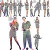 Unisex Convict Prisoner Outfit With Bold Striped Pattern Designed For Holiday Celebrations And Themed Events