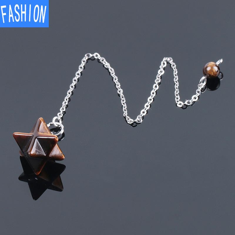 Melcabaring Pendulum European Style Jewelry Pendant for Men and Women Six Pointed Star