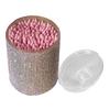 Rhinestone Storage Jar with Lid Sparkling Cotton Swab Jar Dustproof Cotton Pad Organizer for Vanity And Bathroom Countertop Storage