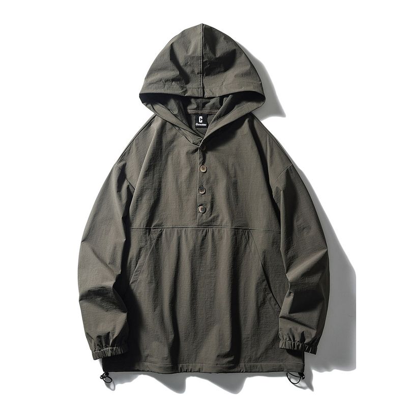 Outdoor Sports Mountain Function Lightweight Quick-Drying Coat Men's Thin Pullover Hooded Jacket Export American Sweatshirt