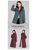 Women Down Jacket 2024 Long Over the Knee Coat Thick Warm 90 White Duck Down Mid Length for Middle Aged and Elderly