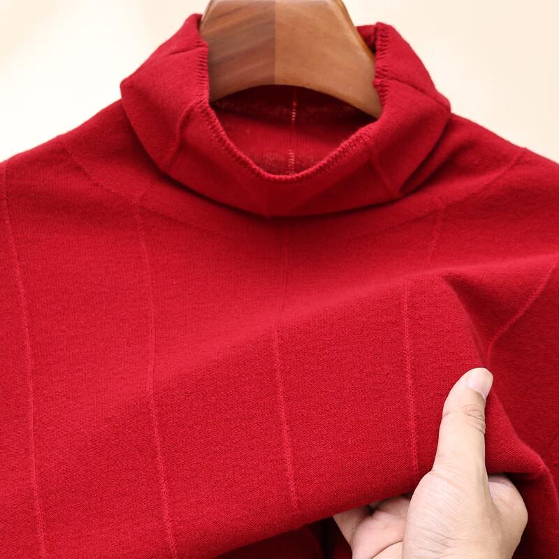 Hengyuanxiang Men's Turtleneck Wool Blend Sweater