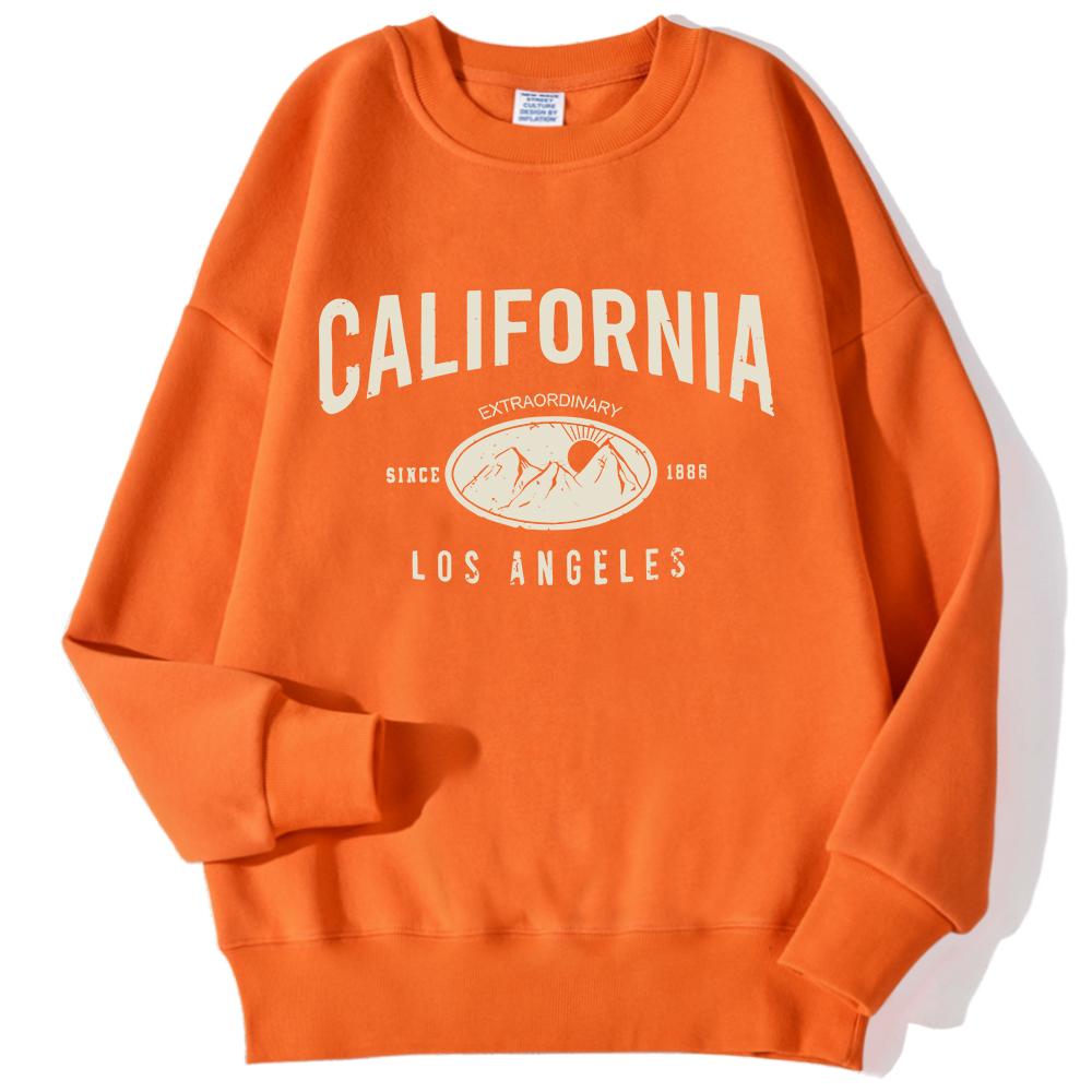 Bluzy z literami New York California Malibu Zimowe Damskie Codzienne Luźne Bluzy z kapturem Ciepłe Okrągły dekolt Pulower Wygodne ubrania