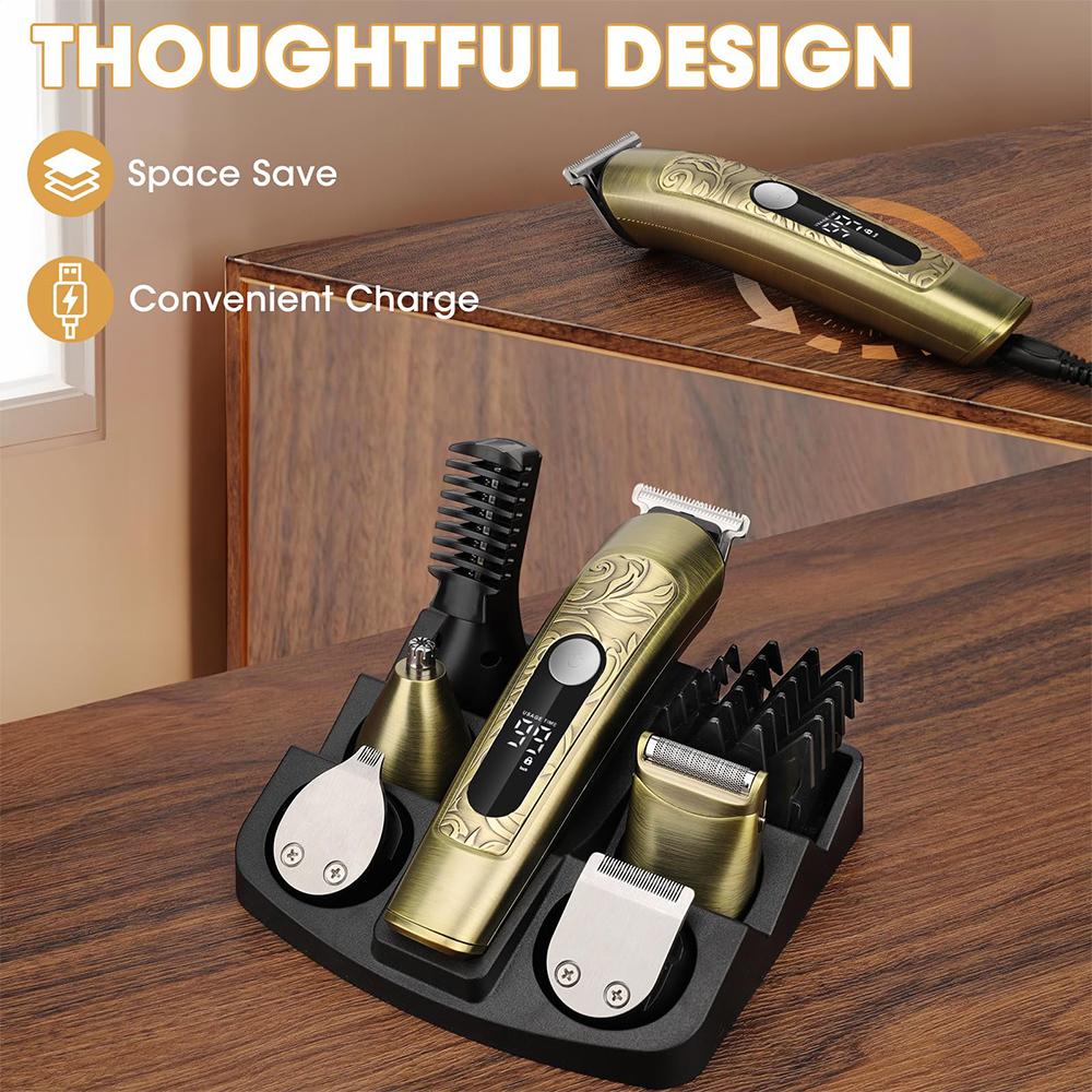 6 In 1 Beard Trimmer for Men Hair Trimmer Electric Razor Shaver Clippers for Hair Cutting Mens Grooming Kit for Body Nose Face