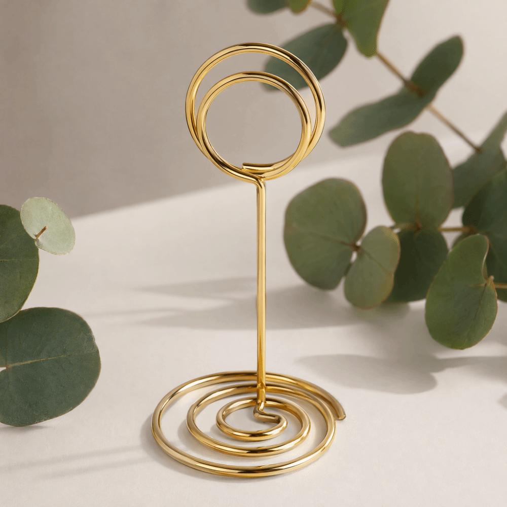 10pcs Golden Gold Plating Wedding Place Card Holder  Dining Table Menu Placement