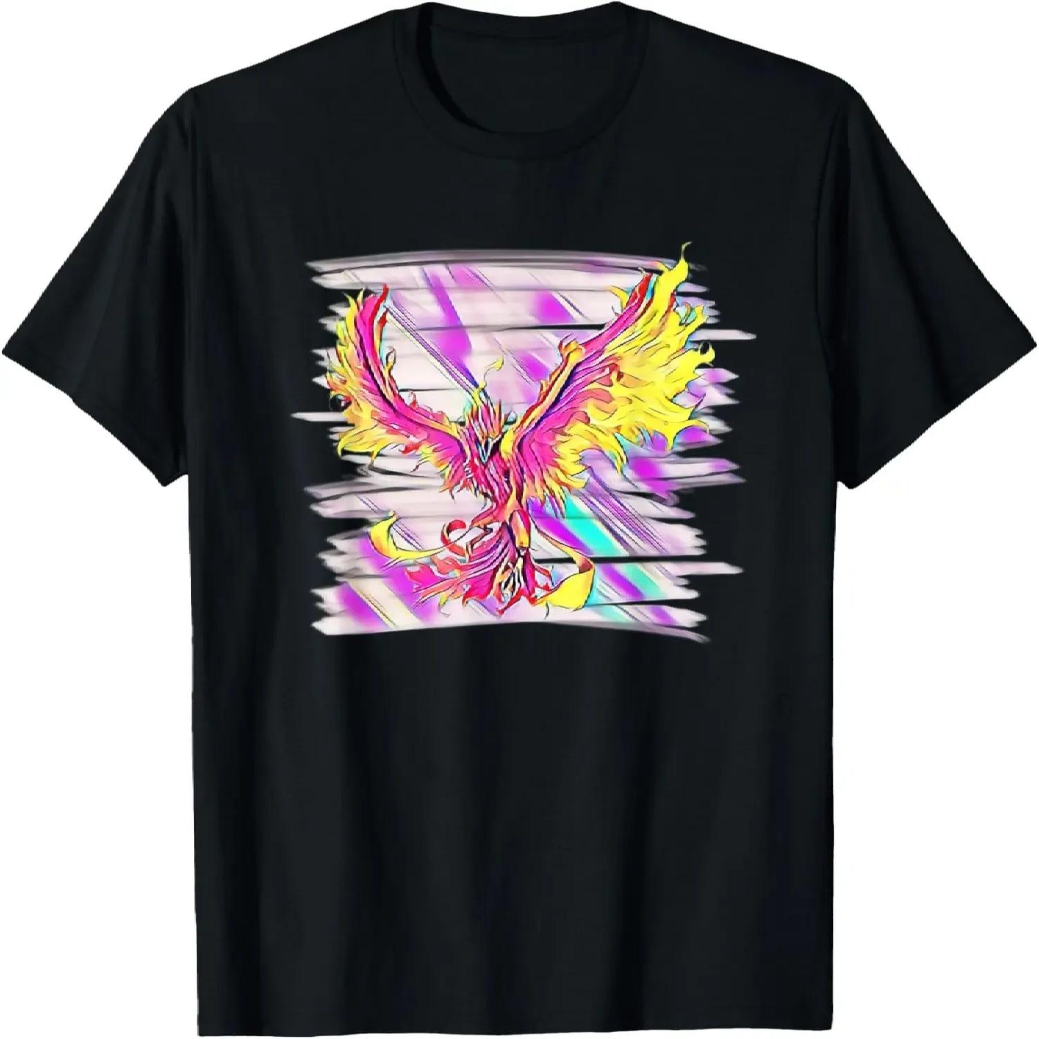 Phoenix from the Ashes Motiv Mythical Fire Bird Phoenix,100% pure cotton S чёрный