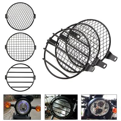 6,5 Zoll Motorrad Universal Vintage Scheinwerferschutz Retro Grill Licht Lampenabdeckung Chopper Cafe Racer Honda Bobber Yamaha