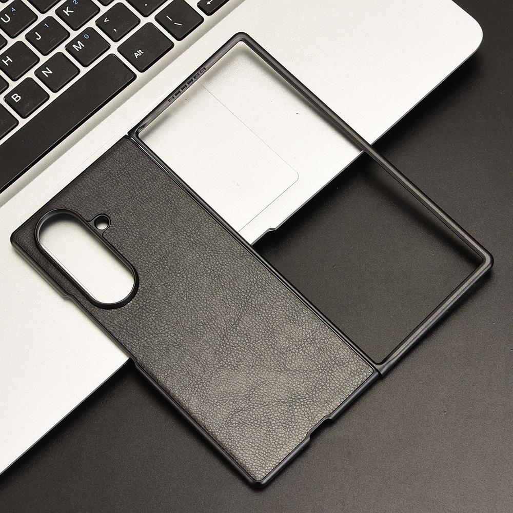 For Samsung Galaxy Z Fold7 5G Case Litchi Texture PU Leather + PC Phone Cover