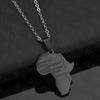 Irregular Stainless Steel Accessory Hip Hop Map Pendant Necklace