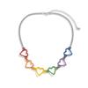 Hip Hop Bunte Liebesherz Kurze Choker Halsketten für Frauen Süße Rock Metal Sprüh Halskette Mädchen Y2K Schmuck Zubehör Neu