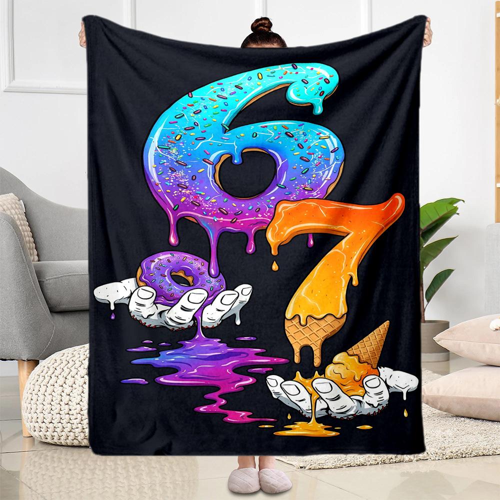 Sixty-seven Blanket,Suitable for sofas, offices, travel, living rooms, Gifts to relatives and friends, Blanket,Suitable for all seasons.