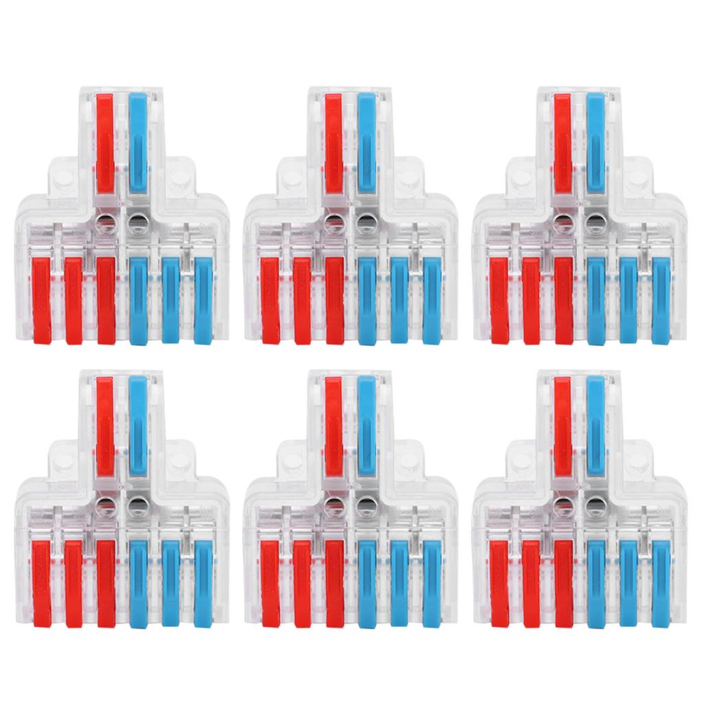10 stücke Elektrische Anschlüsse Draht Block Schnell Splice Terminal Blöcke 2 Inet 6 Outlet LT‑ 623 Transpare
