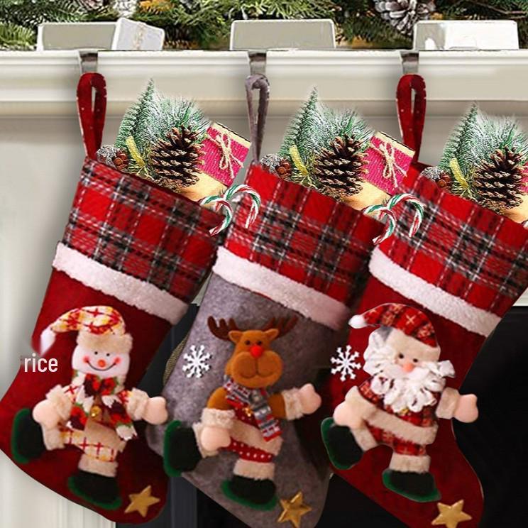 Christmas Stockings and Bedside Gift Bags for Tree Ornaments and Scene Decorations