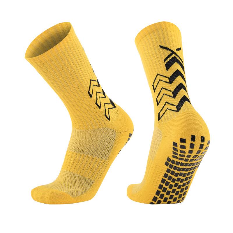 Adult Mid-Calf Non-Slip Football Training Socks - Durable Solid Color Sports Socks for Basketball