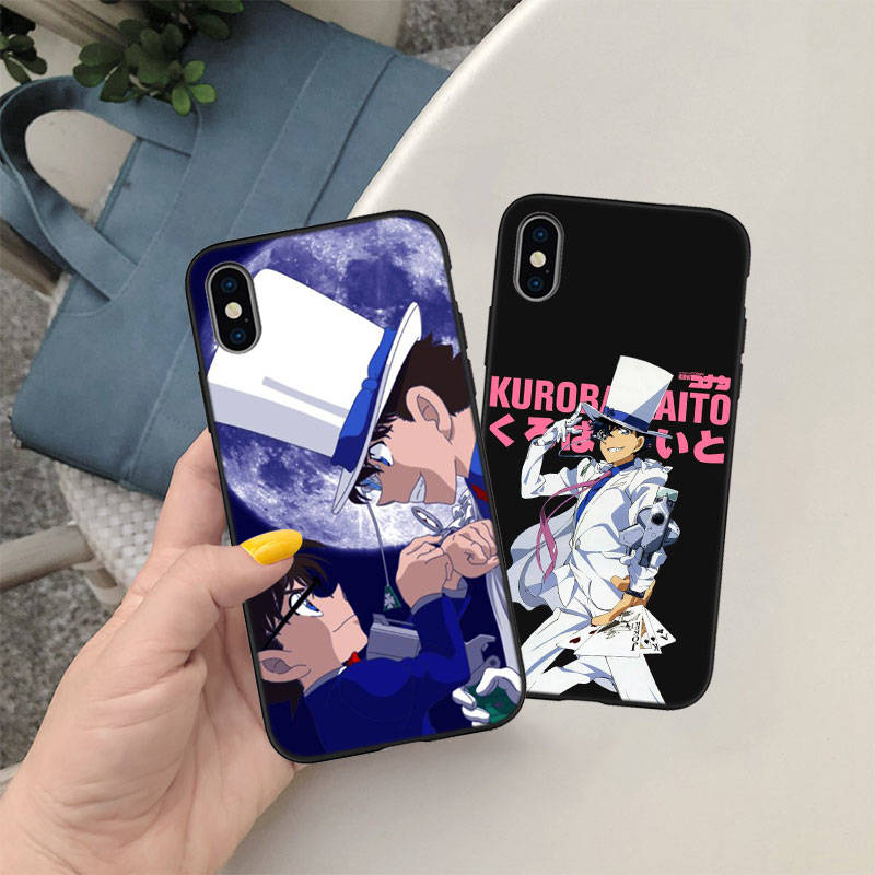 JO17 Detektiv Conan Pouzdro na telefon pro iPhone 7 8 11 12 13 14 15 16 16E XS Pro Max XR X SE Samsung S20 S21 S22 S23 S24 FE Ultra Plus Lite S21S A55