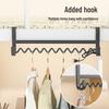 Dormitory Bedside Hanging Clothes Rack and Hook for Upper/Lower Bunk Storage.