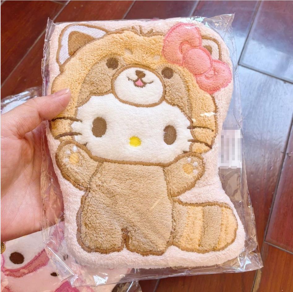 Kawaii Kitty Cinnamoroll Cartoon Hanging Hand Towel Absorbent Thickened Wipe Cloth Kuromi Melody Bathroom Kitchen Household Gift